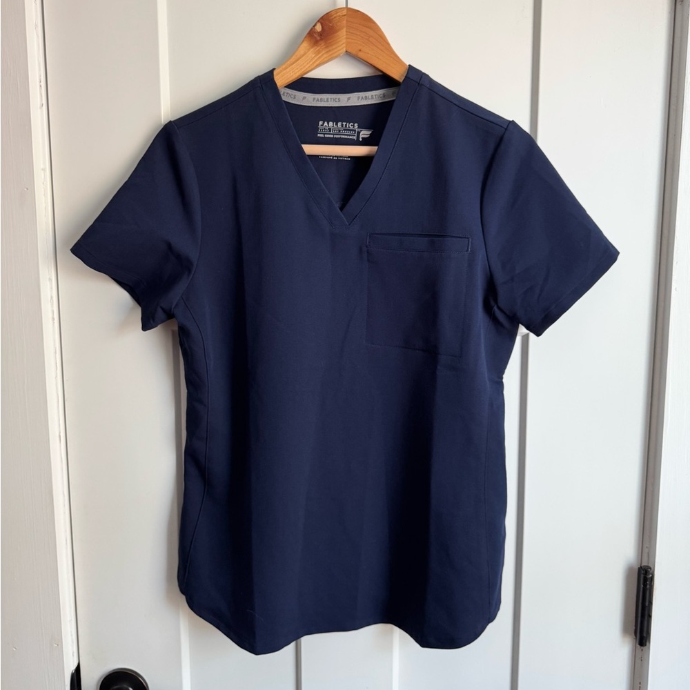 Fabletics Women's Navy V-Neck Scrub Top